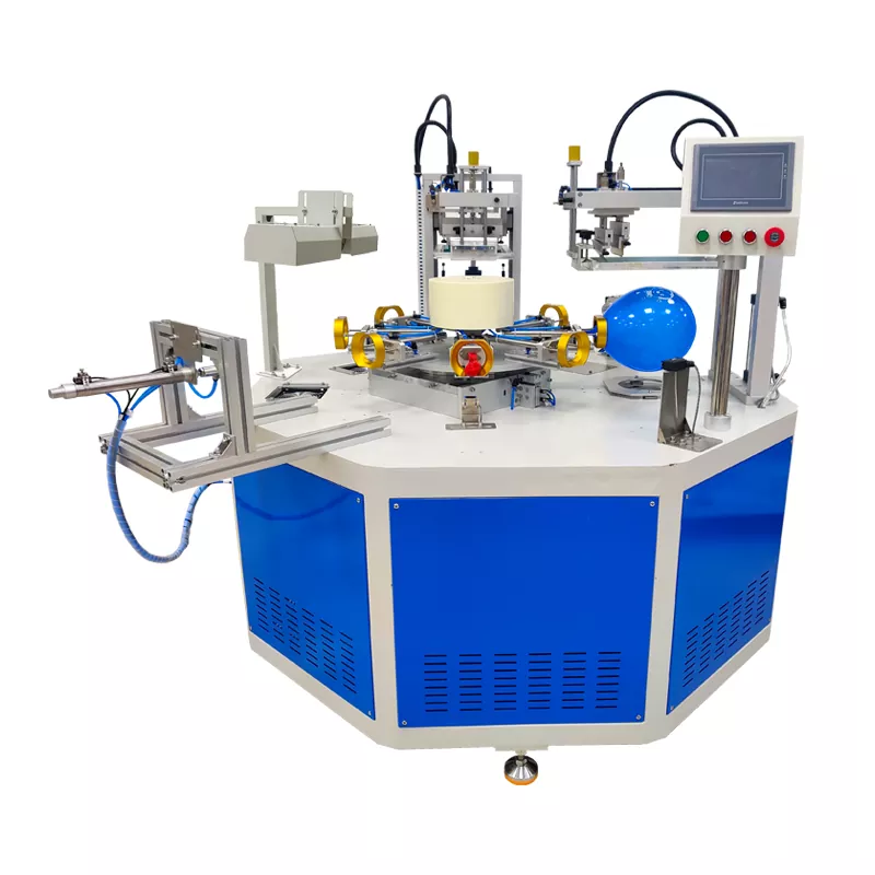 स्वचालित 2 रंगीन गुब्बारे स्क्रीन प्रिंटिंग मशीन