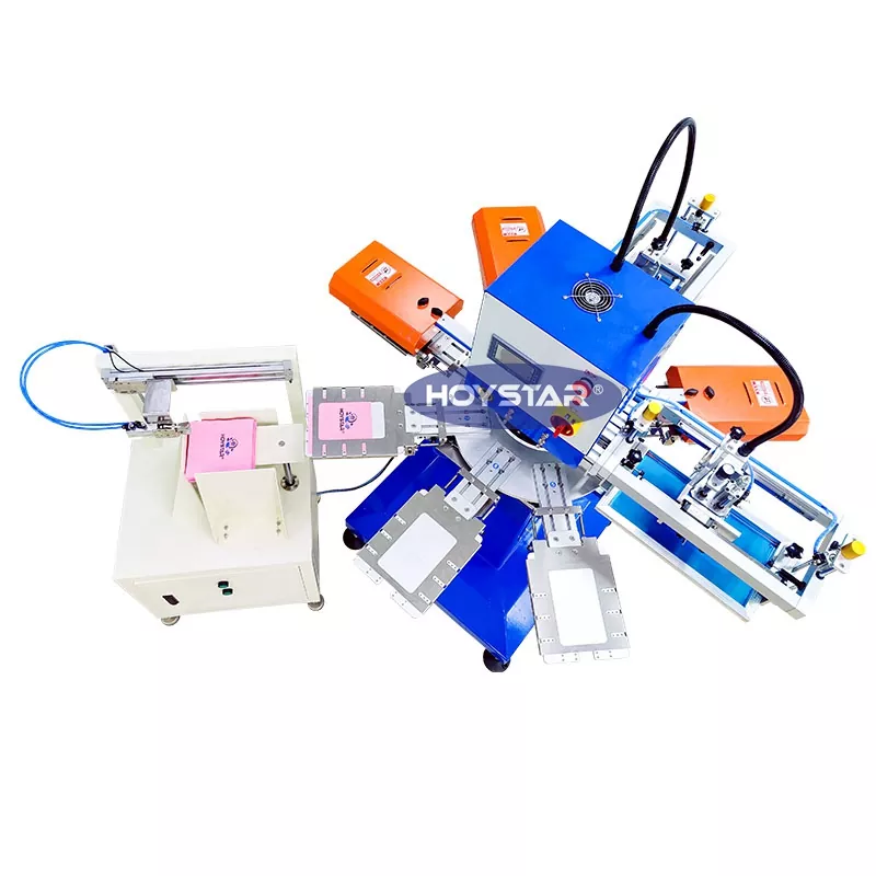 स्वचालित 2 रंग नैपकिन स्क्रीन प्रिंटिंग मशीन